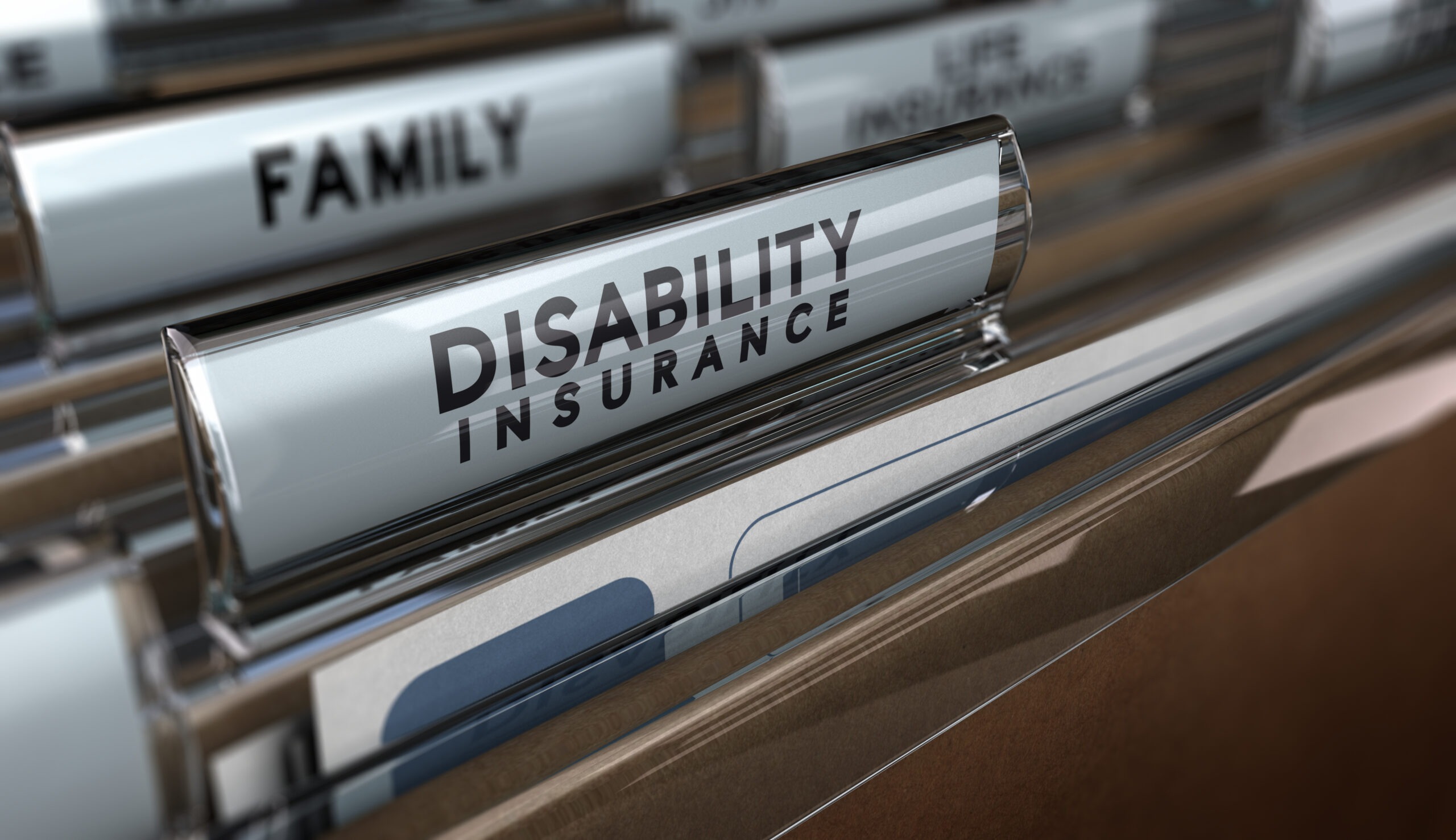 file with focus on the disability insurance tab
